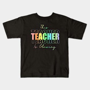 This Teacher Is Glowing Kids T-Shirt